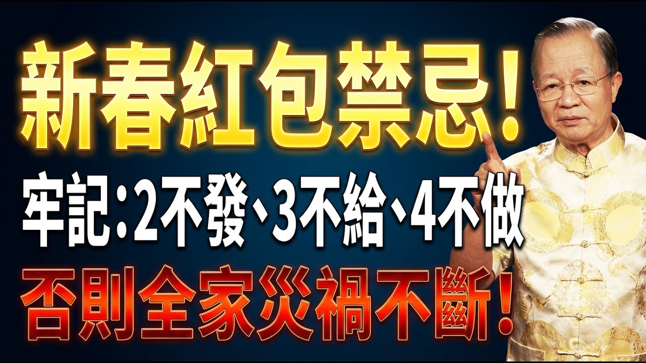 【過年大忌】紅包千萬別亂包！這「3種人」不能給、這「2個數字」觸霉頭！99%的人都做錯，難怪整年不順...  #人生智慧 #命理 #哲學 #曾仕強 #易經 #正能量