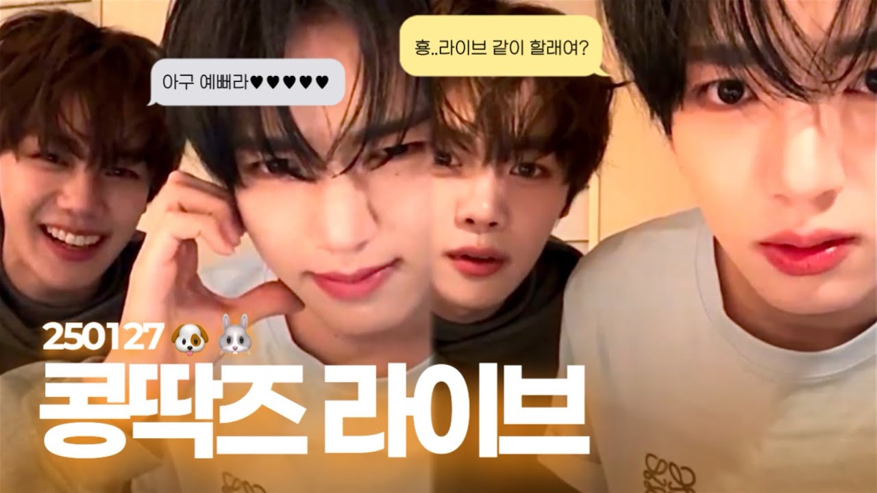 250127 콩딱즈 라이브 요약본 | 규빈이가 유진이를 너무 귀여워해..♥