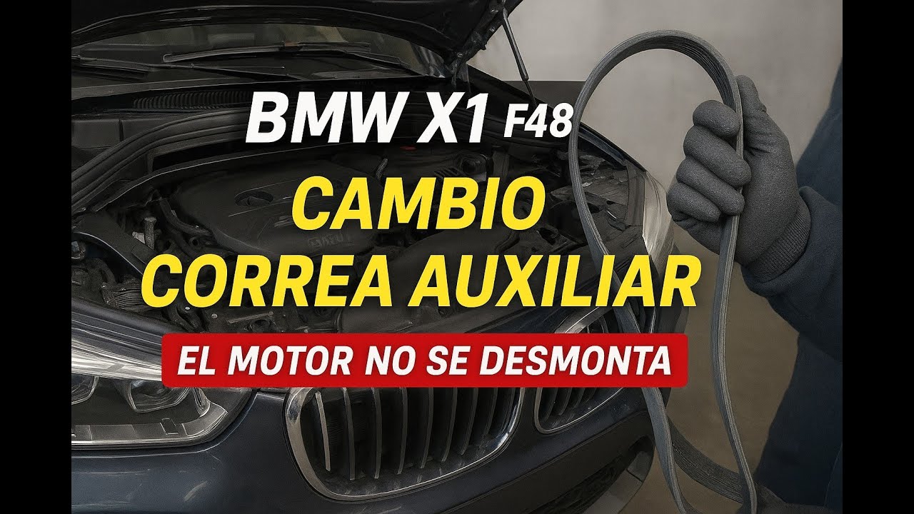 BMW X1 F48 – Cambio rápido de correa auxiliar | Tensor y polea inaccesibles