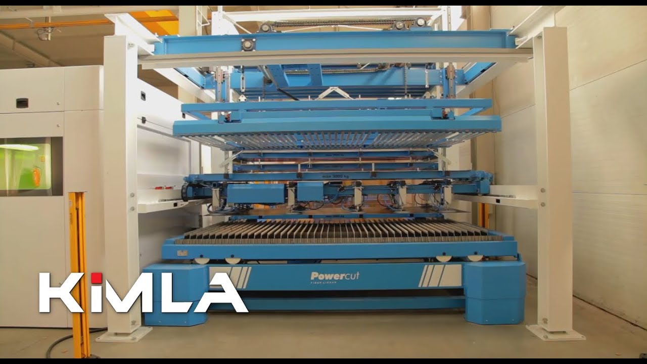 Automatyczny system załadowczo rozładowczy Kimla Storesystem do wycinarek laserowych KIMLA
