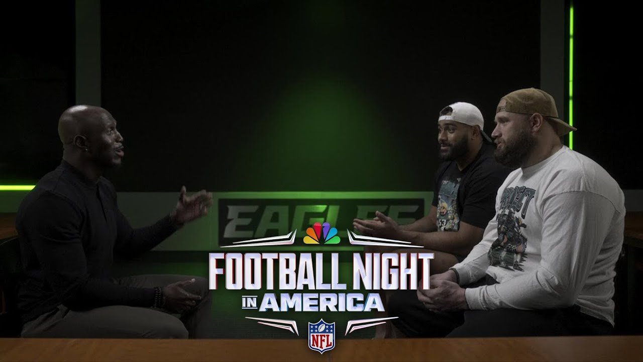 Eagles' Mailata, Johnson embrace OL coach Stoutland's mentality | FNIA | NFL on NBC (FULL INTERVIEW)