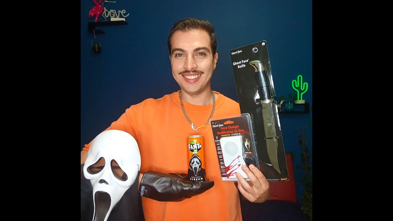 Scream Ghostface - Traje y accesorios de Ghost Face y soda Fanta de SCREAM 5 (unboxing)