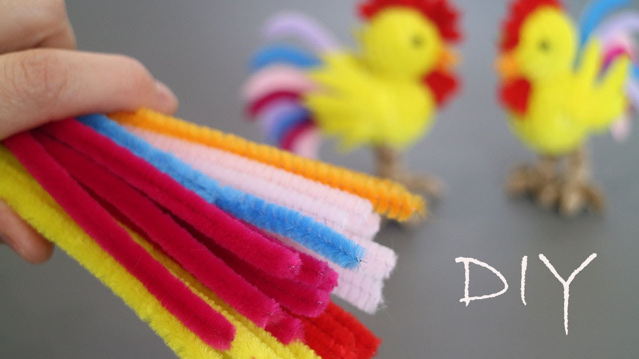 Pipe Cleaner Rooster DIY