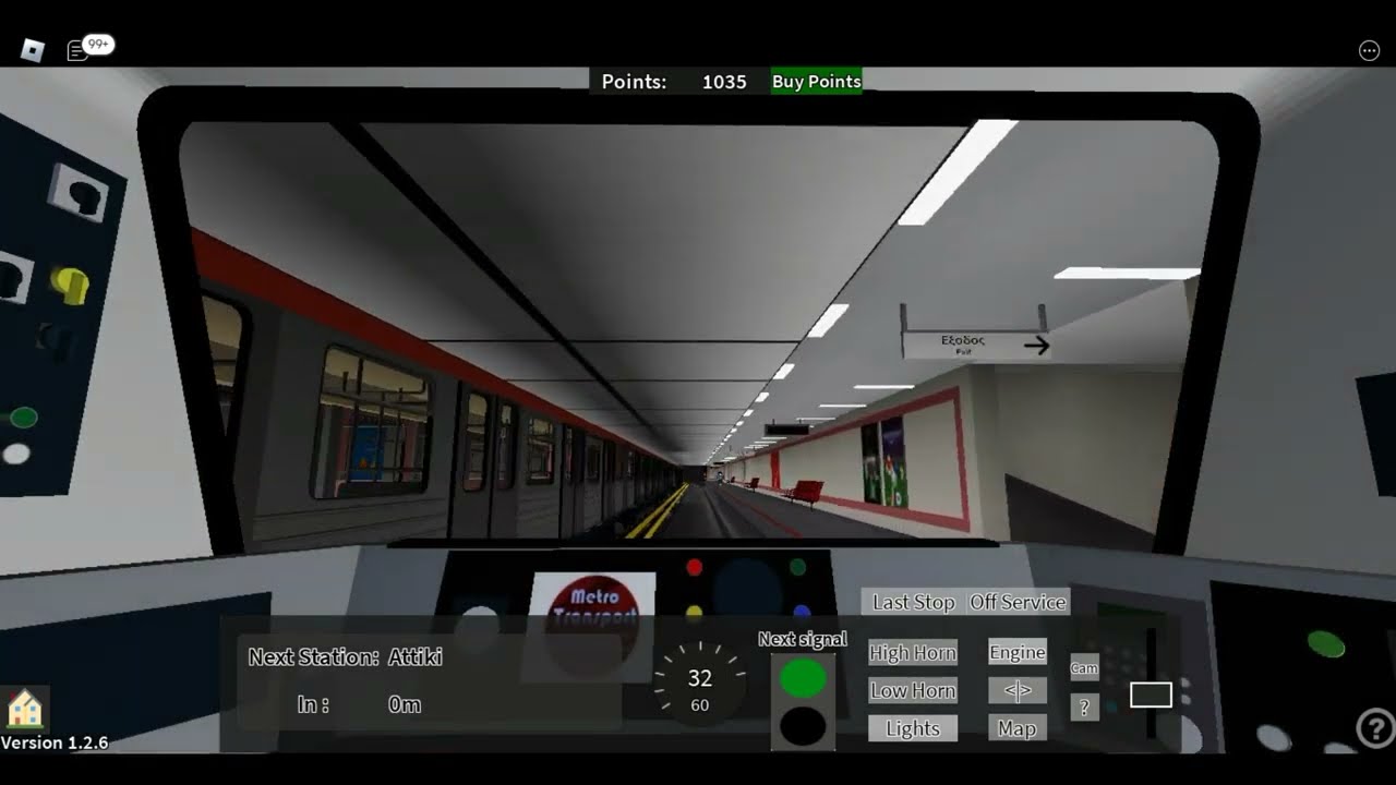 Roblox: Athens Metro Transport #3 - From Ethniki Amyna To Sepolia (Line 2 & 3 Mixed)
