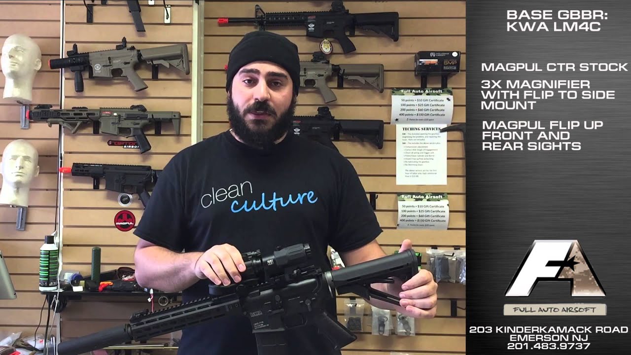 Full Auto Airsoft Emerson NJ KWA LM4 GBBR Custom external and internal upgrade build