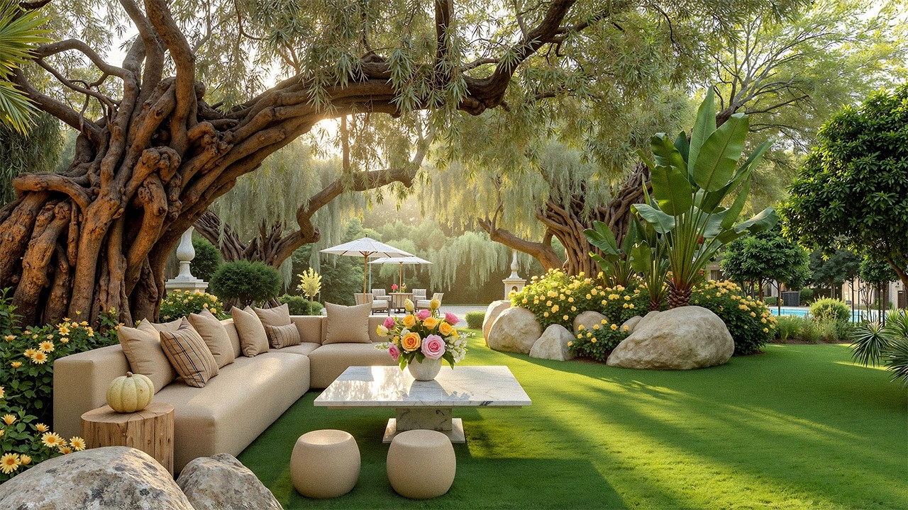 Gentle Jazz in the Courtyard 🌿 Warm Sun & Soft Jazz For Quiet Moments