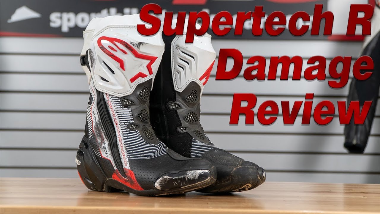 Alpinestars Supertech R Boots Crash Damage Review | Sportbike Track Gear