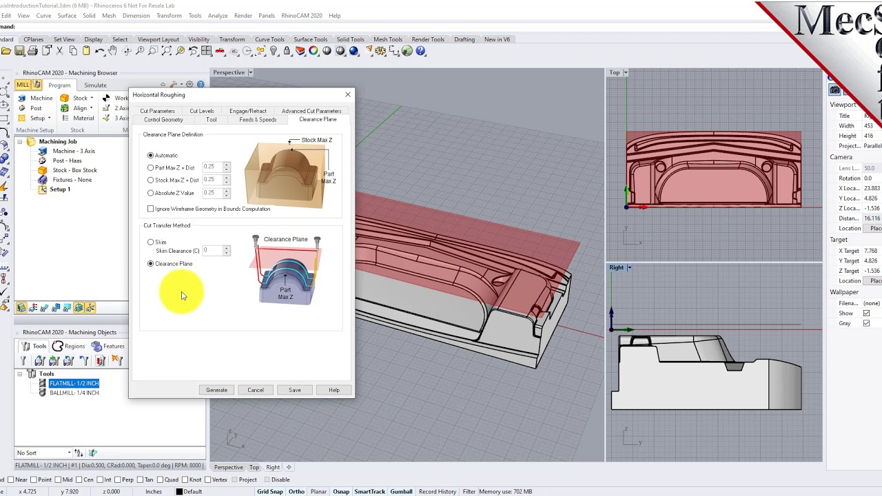 RhinoCAM 2020: Introduction to 3 Axis Machining