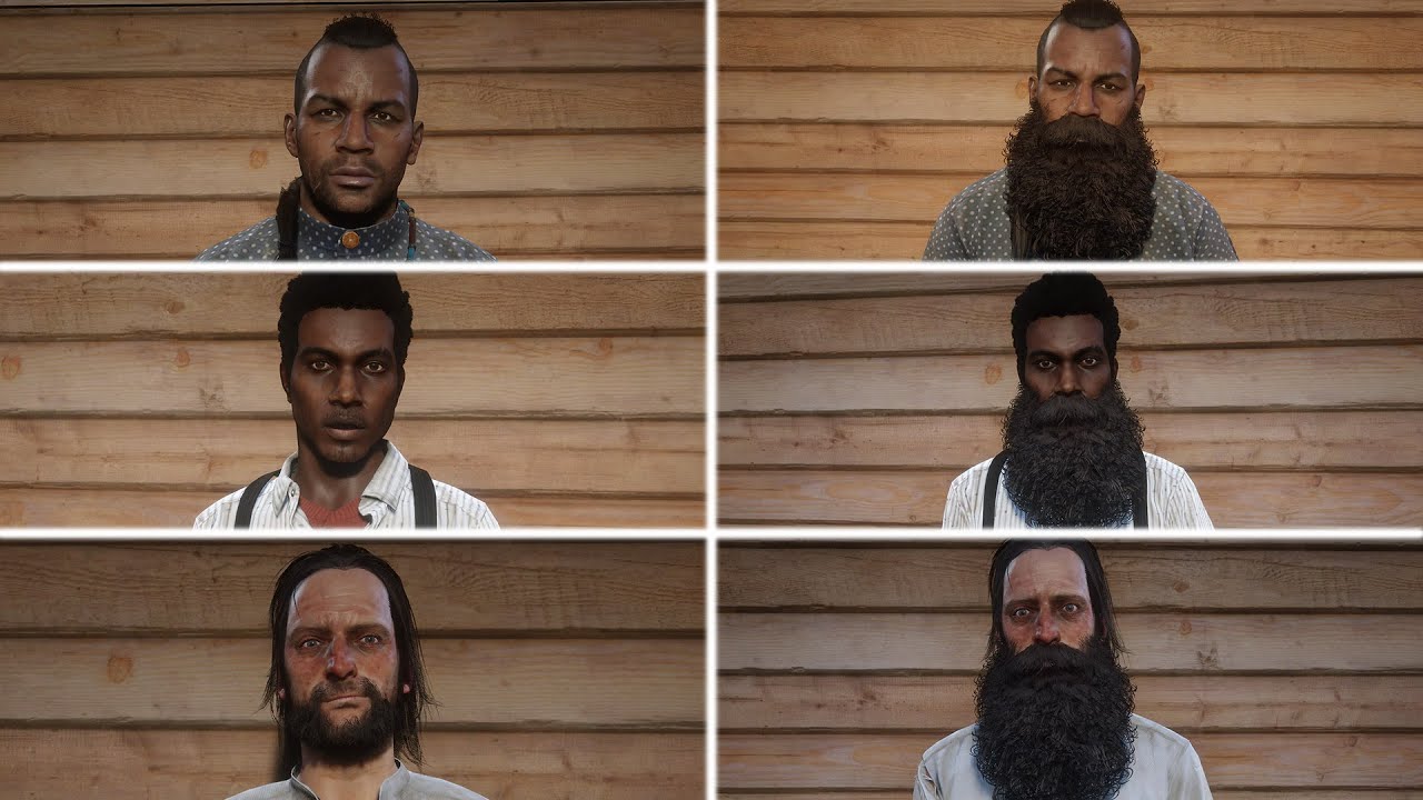 Full Beard for Gang Members in Red Dead Redemption 2