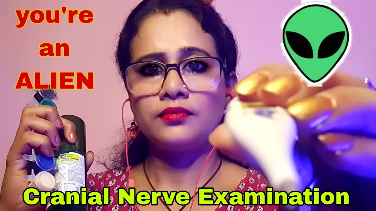 Asmr⚕️Cranial Nerve Examination~You're an ALIEN from JUPITER 👾👽 | Dearly ASMR