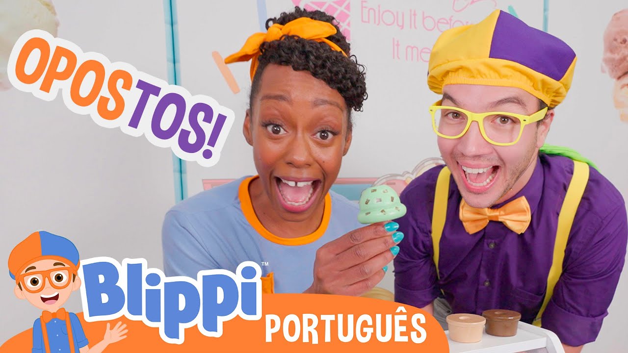 Blippi e Meekah Celebram o Dia de Opostos! | Blippi em Português | Vídeos Educativos para Crianças