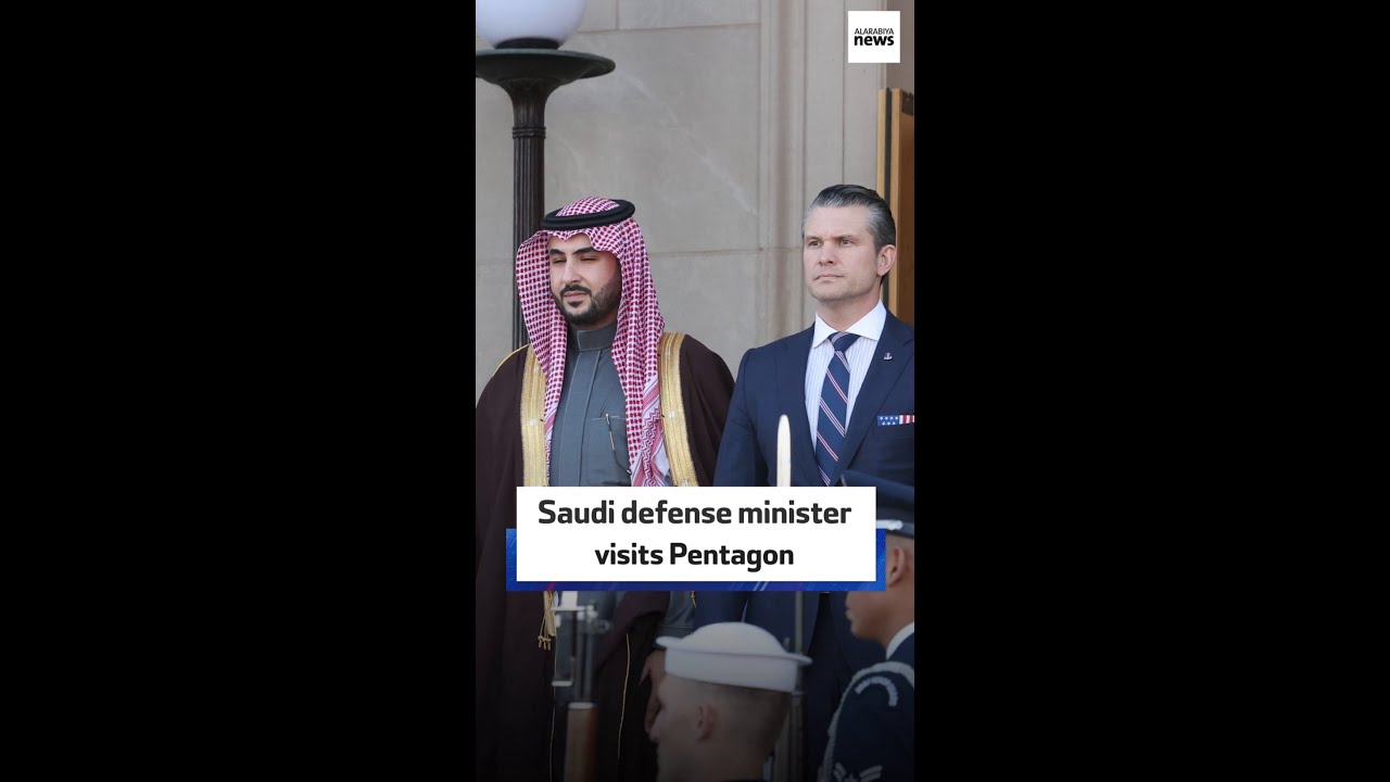 US Defense Secretary welcomes Saudi Arabia's Defense Minister to the Pentagon.