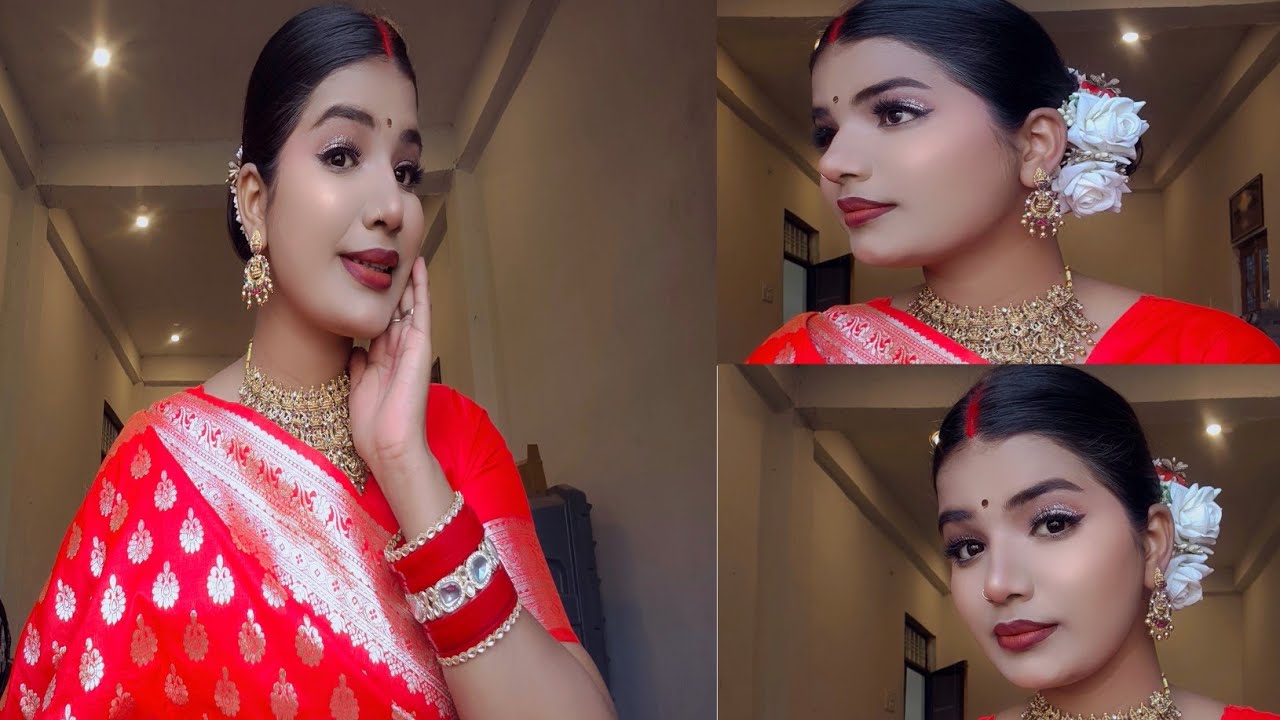 Skip The Mua Do Your Reception Makeup By Own ||#explorepage #makeuptutorial #skincare #makeup#viral 