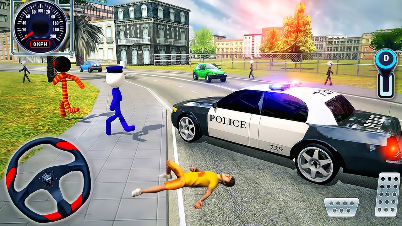 Transport Stickman Prisoner Driver - US Police Car Chase Crime Driving - Android GamePlay #2