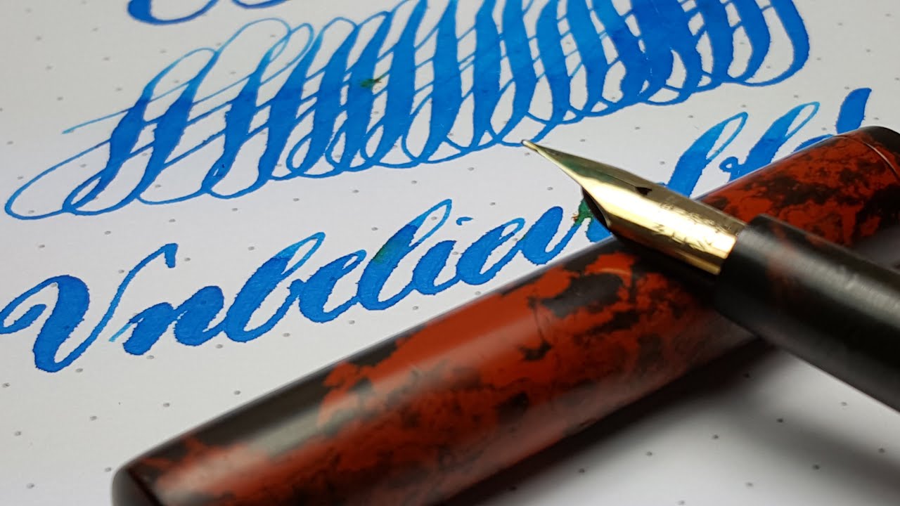 Waterman 12 Red Mottled Unbelievable WET Noodle Flex