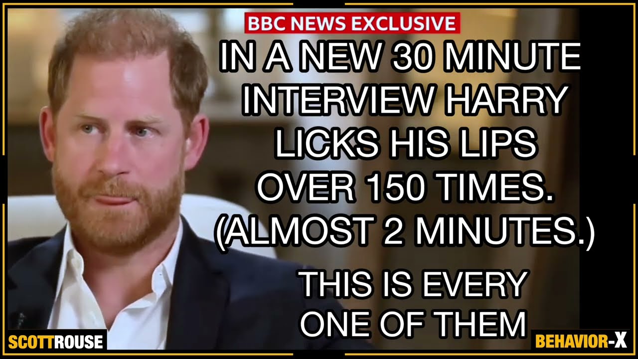 Prince Harry Licks His Lips 150+ Times | BBC Interview Anxiety Loop
