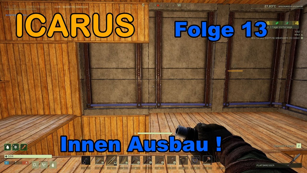 ICARUS #13-2026 Base Building, Gameplay, Innenwände fertig stellen....