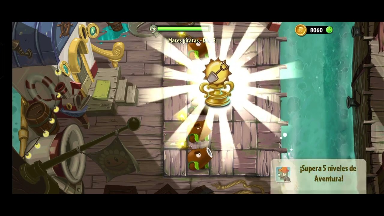 Jugando plantas vs zombies 