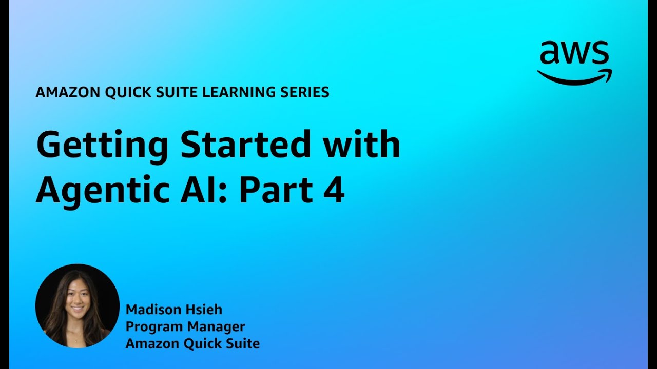 Getting Started with Agentic AI Part 4: Quick Research | Amazon Quick Suite Learning Series