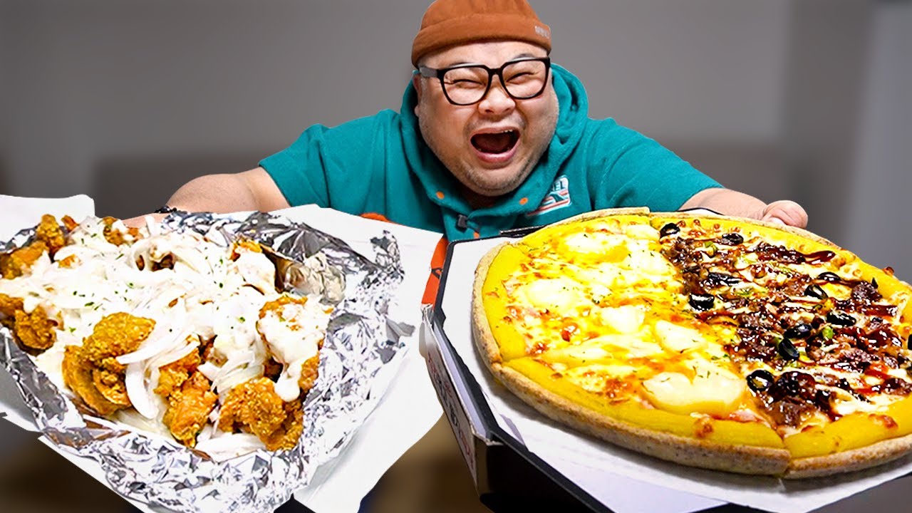 김치랑 피자~파인애플 올라간 피자 좋아하세요?밥반찬으로 좋아요│Pizza and pasta Mukbang Eatingshow