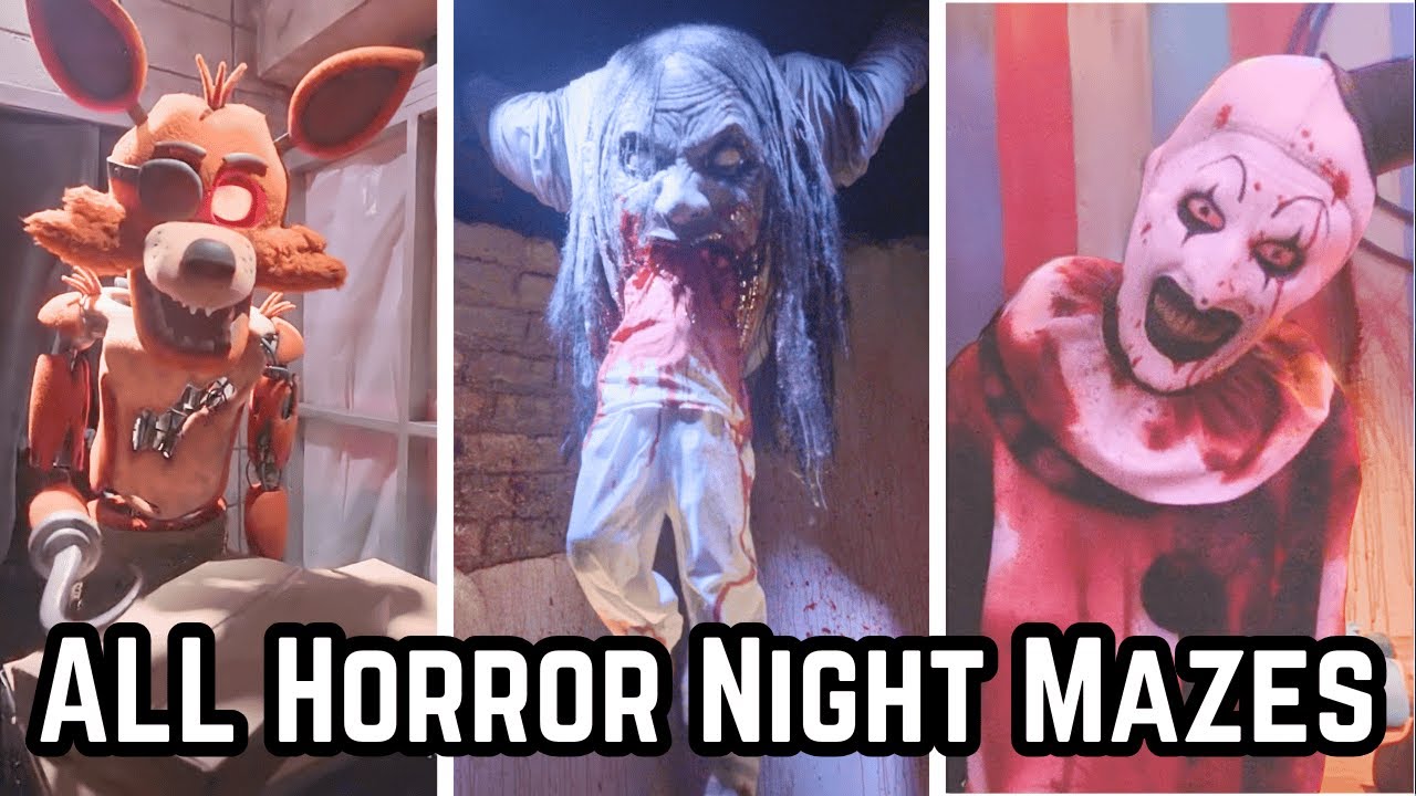 ALL Halloween Horror Night Maze & Terror Tram - Universal Studios Hollywood | 4K 60FPS
