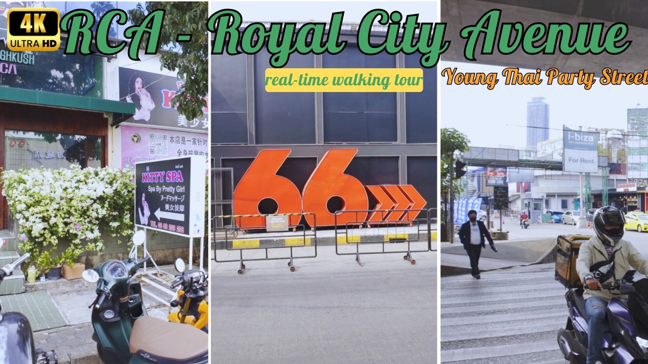 RCA - Royal City Avenue | Young Thai Party/Bar/Club Street - Morning After Vibes 🇹🇭 [4K HDR]
