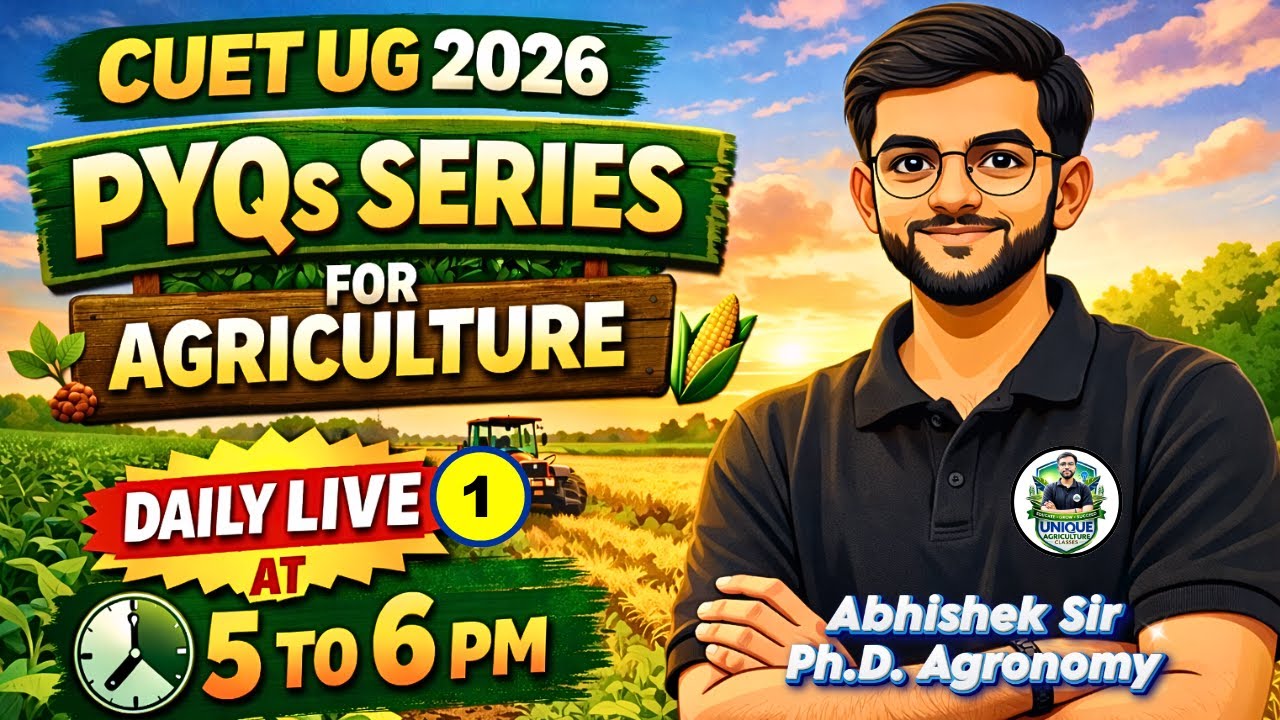 CUET UG AGRICULTURE PYQ | CUET 2026 | Most Important Questions #1 | Abhishek Sir