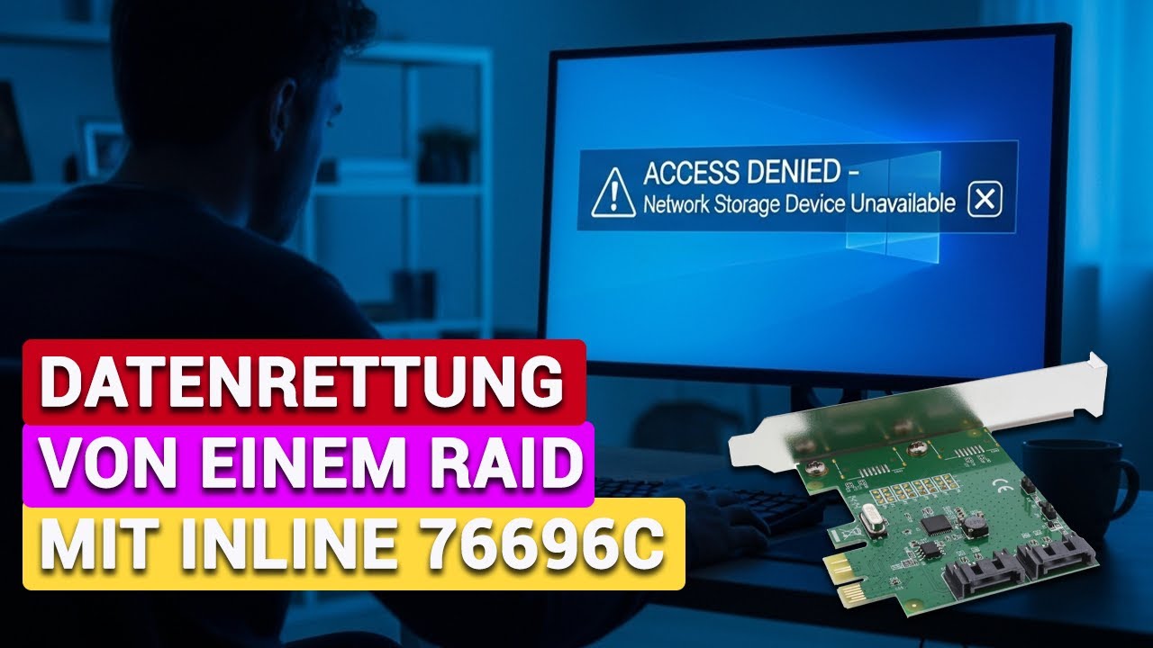 Wie man Daten aus einem RAID-Array wiederherstellt, wenn der InLine 76696C-Controller ausfällt
