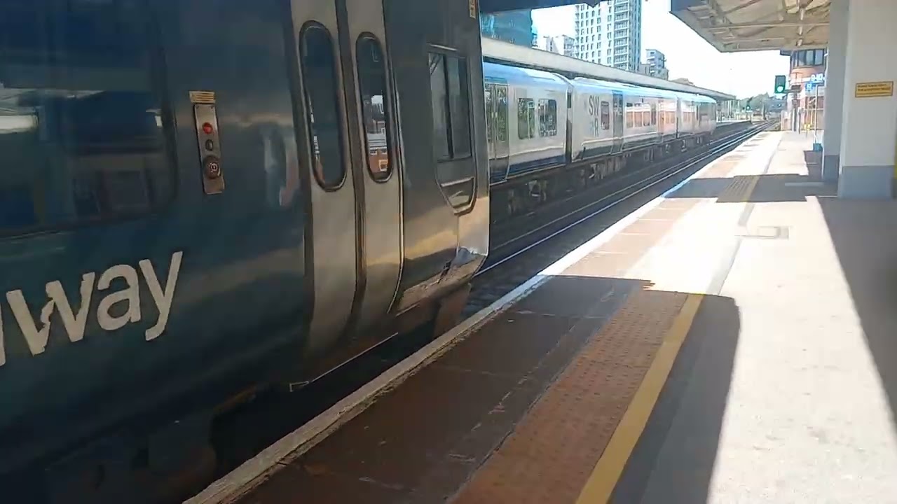 159003 SWR train to Salisbury leaves Woking station 10th May 2025 2025 1116