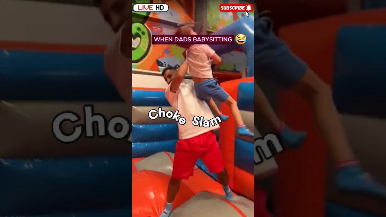 Dad Babysits Like It&rsquo;s WWE! 💪🤣 #WWEParenting #FunnyDad #BabysittingFails #WrestlingDad
