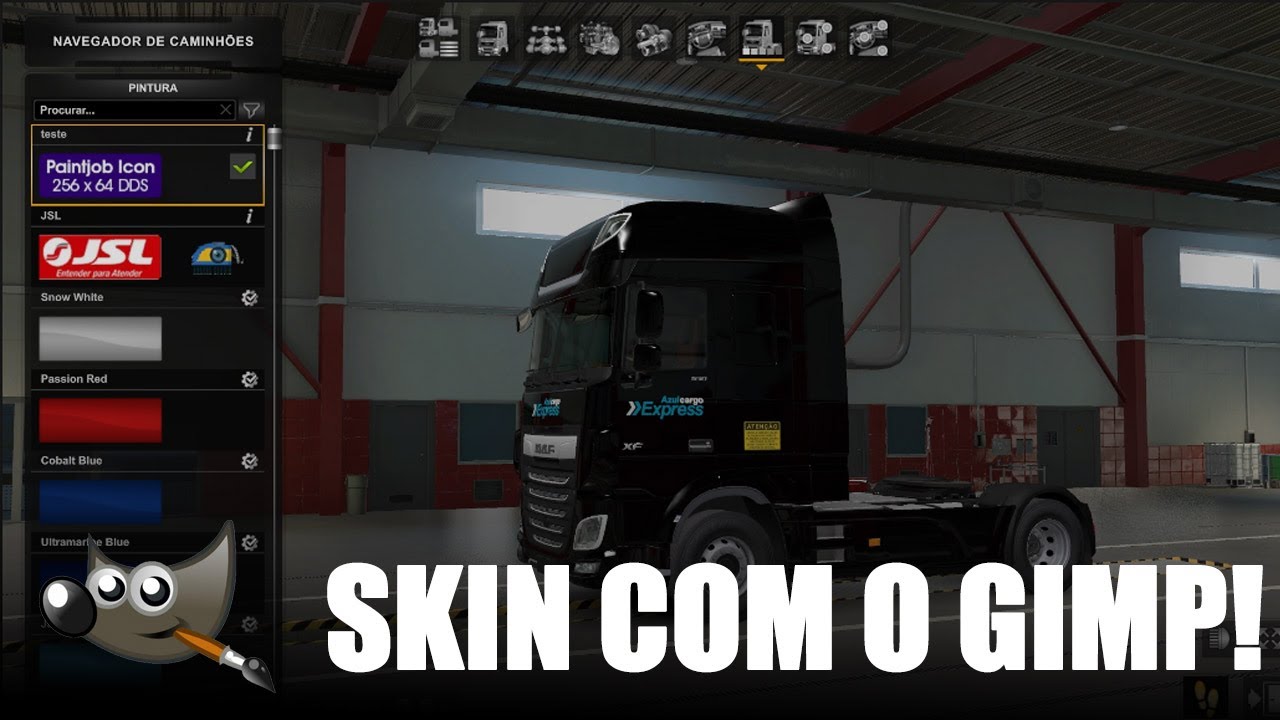 CRIANDO SKIN COM O GIMP (ETS 2 E ATS)