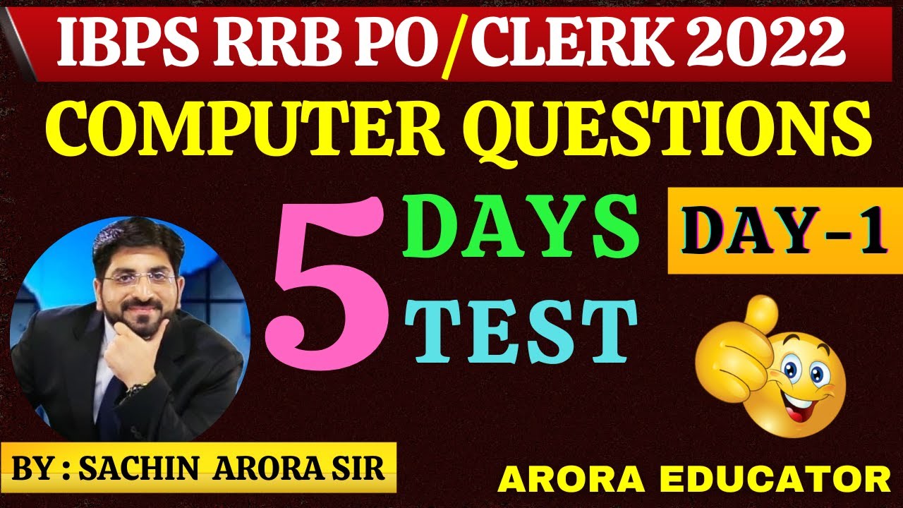 IBPS RRB PO/Clerk 2022 Computer Awareness | Computer for Bank RRB Clerk PO | Bank Computer MCQ Day-1