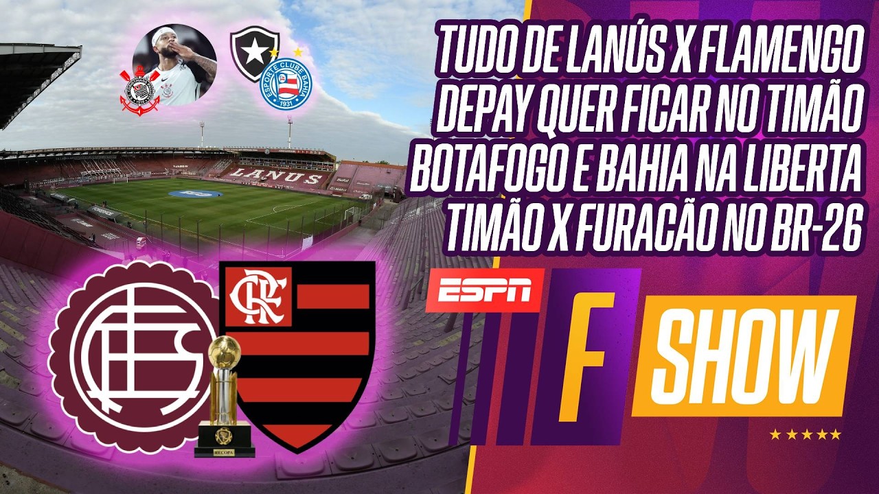 AO VIVO: FLAMENGO NA DECISÃO DA RECOPA | DEPAY FICA? | BOTAFOGO E BAHIA ESTREIAM NA LIBERTA | F SHOW