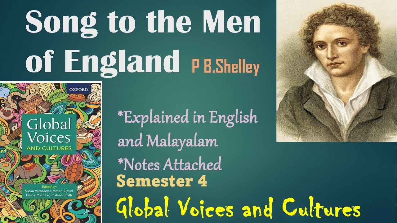 Song to the Men of England|Poem by PB Shelley|Explained in Malayalam & English |Sem 4 Global Voices|