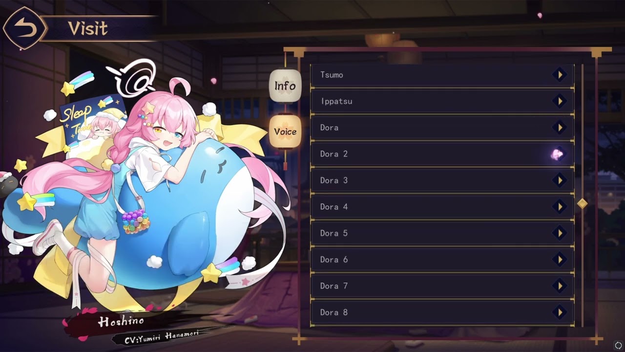 [Mahjong Soul X Blue Archive] Takanashi Hoshino Voice Lines (CV: Hanamori Yumiri)