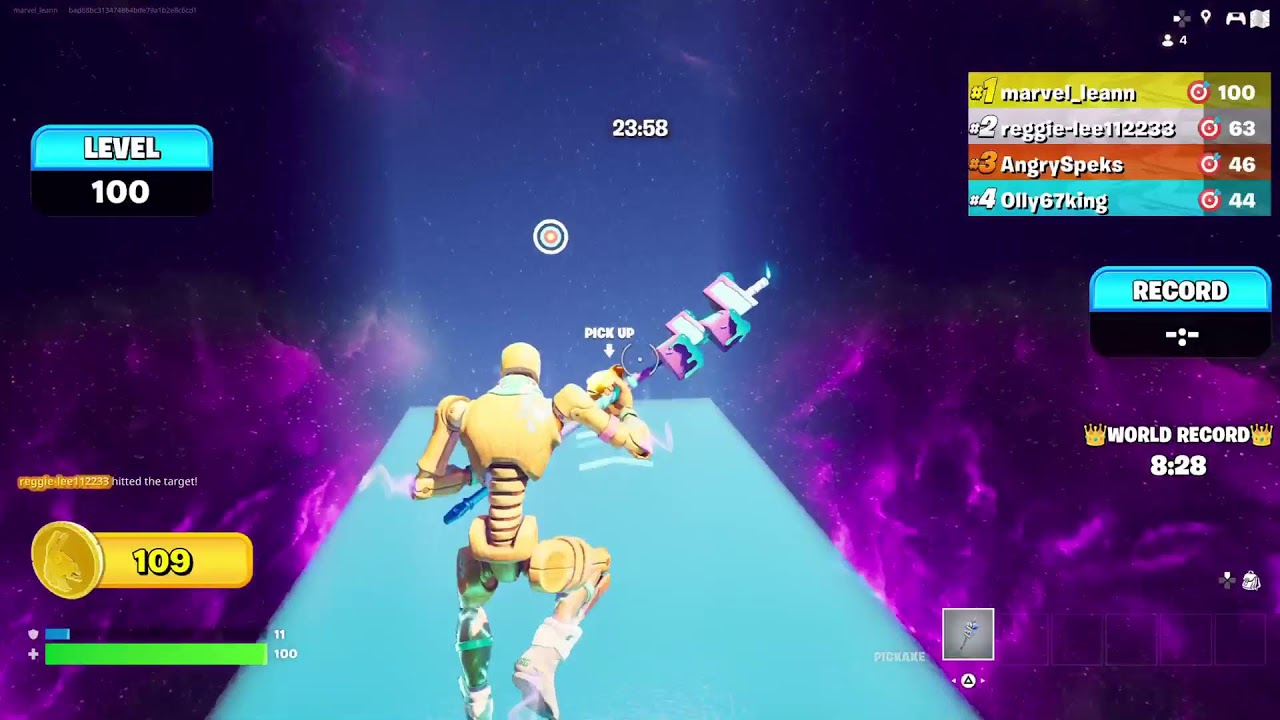 Fortnite mega trickshot parkour