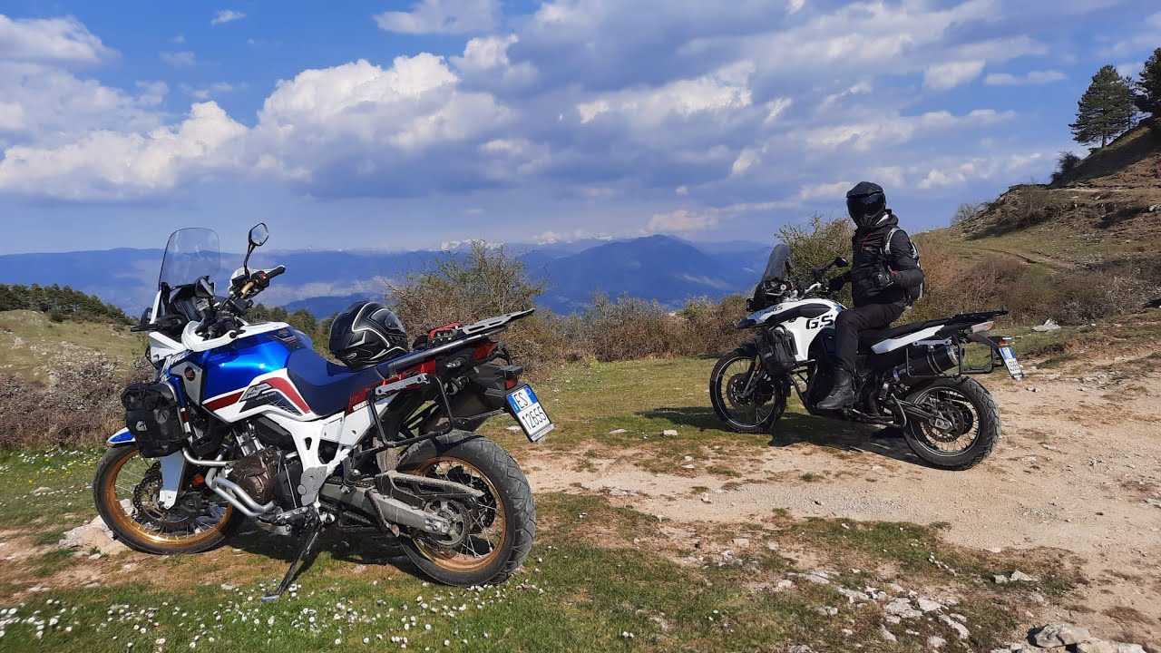Africa Twin 1000 Adventure Sport Off Road - Moto tour on off - Lago di Carneto - Fiume Aniene