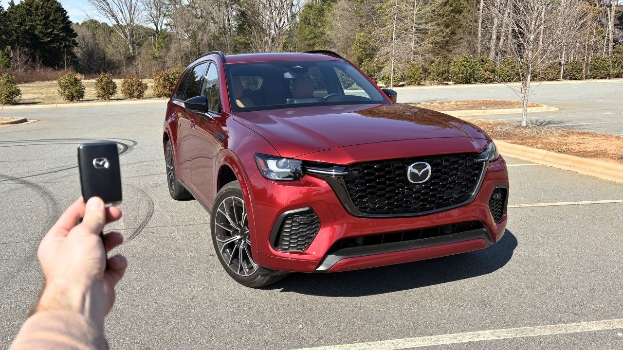 Mazda CX 70 Turbo S Premium Plus 2026 года: запуск двигателя, тест-драйв, обзор, вид от первого л...