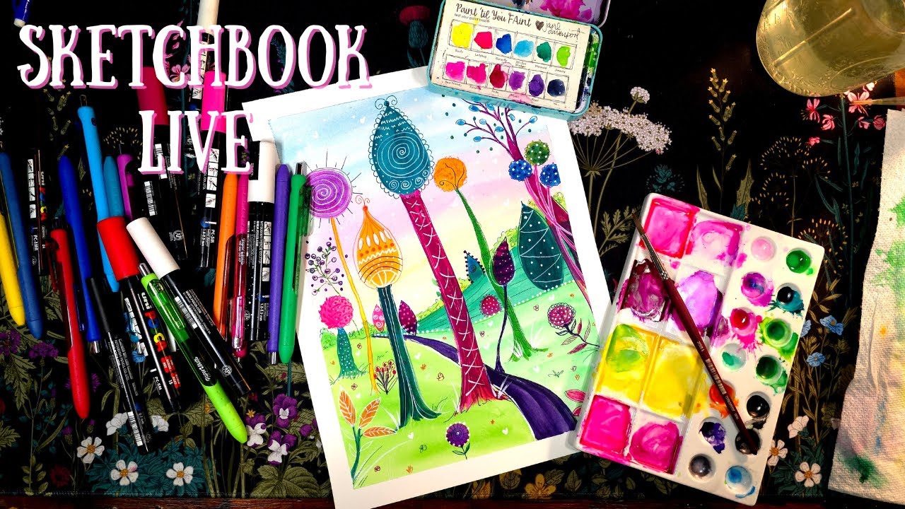 Impromptu Sketchbook Live - Checking in on a snowy day