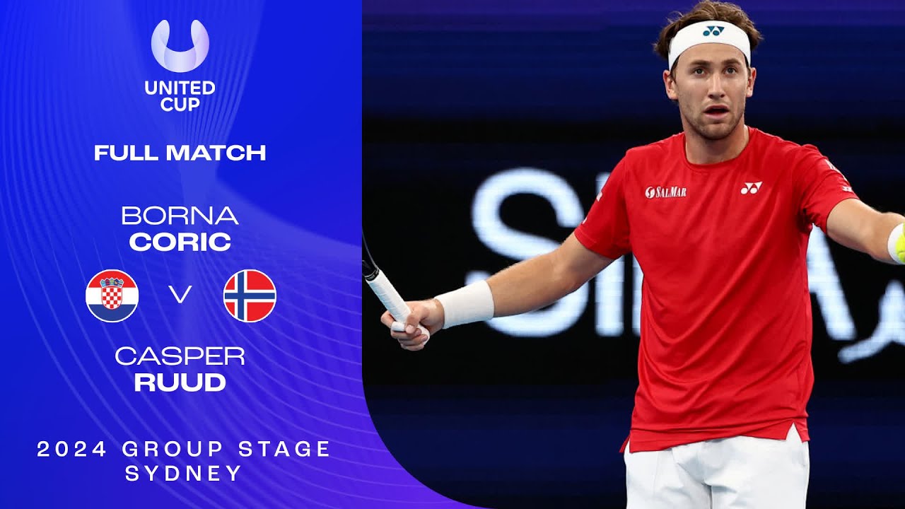 Borna Coric v Casper Ruud Full Match | United Cup 2024 Group F