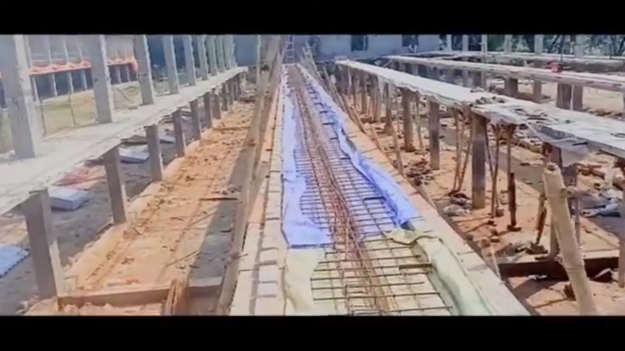 পোল্ট্রি ফার্মে স্লাবে  Tie a rod to a slab #poultry_farm.