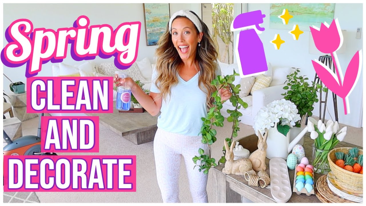 SPRING CLEAN AND DECORATE WITH ME 2021! EASTER BASKET HAUL! Brianna K Homemaking