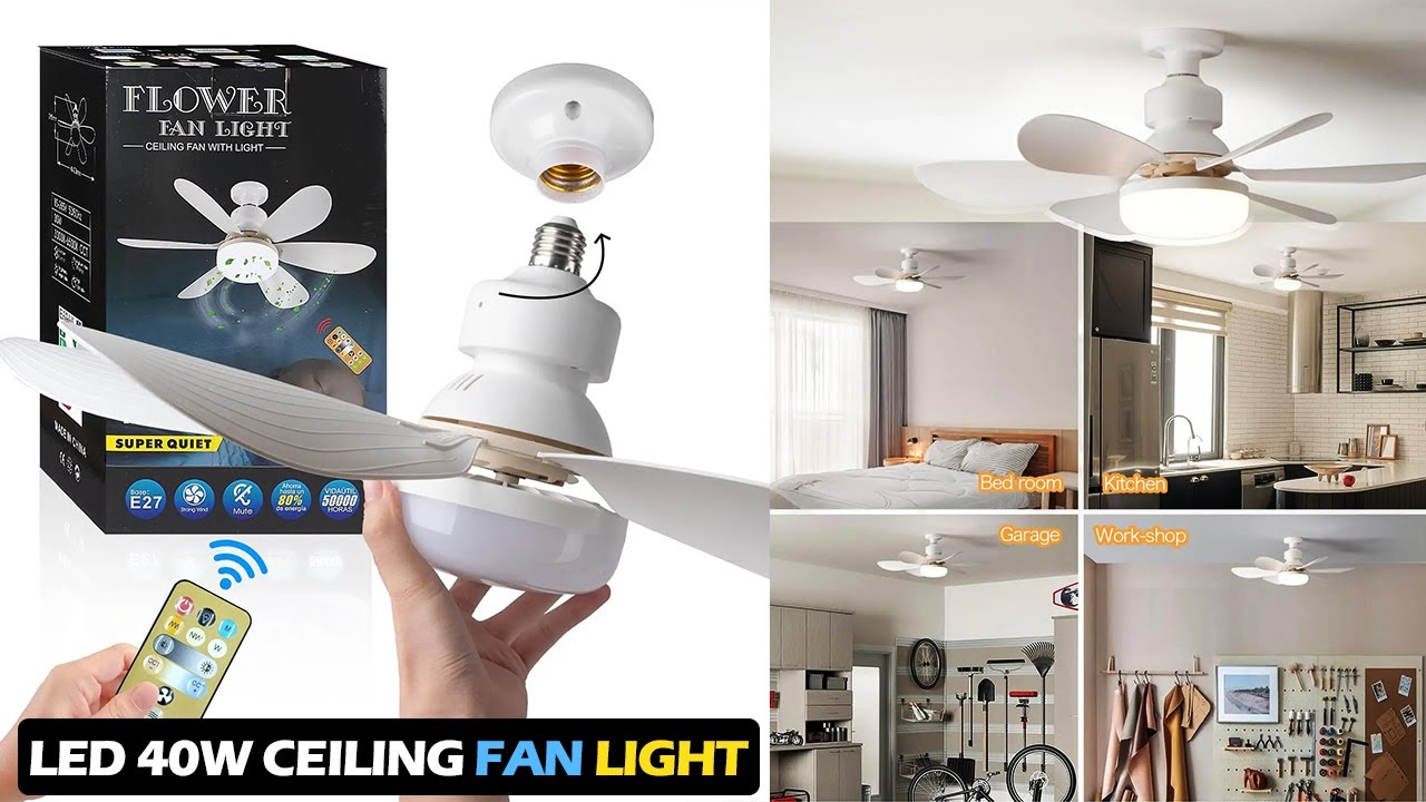 LED 40W Ceiling Fan Light With Remote Control