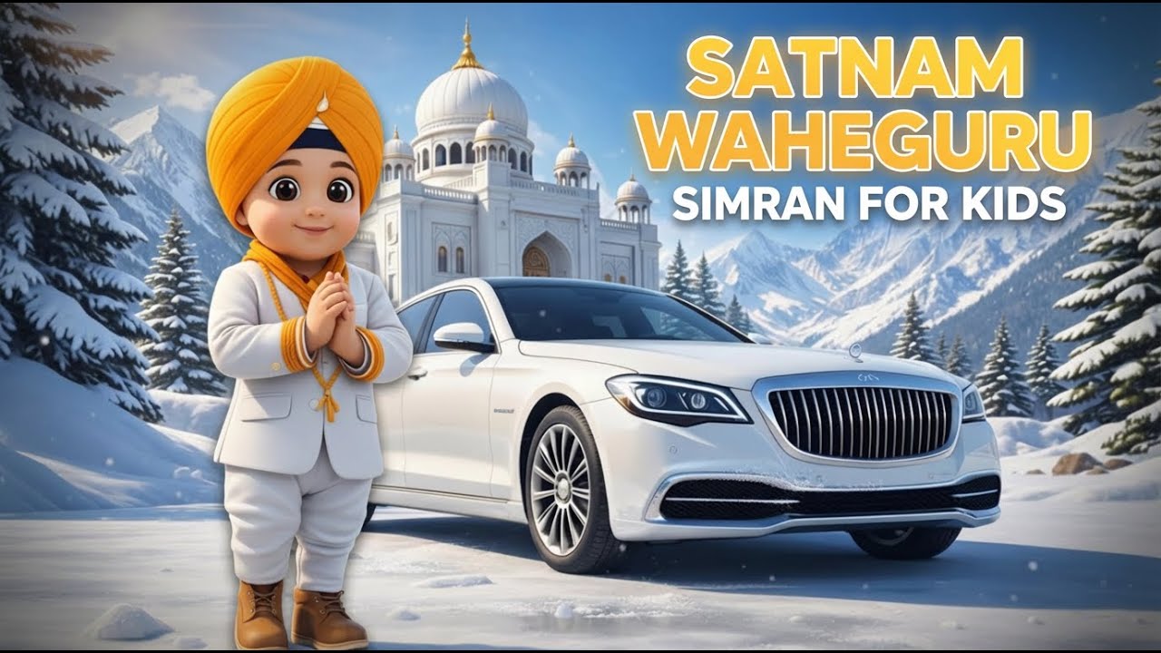 Satnam Waheguru (ਸਤਿਨਾਮ ਵਾਹਿਗੁਰੂ) Simran for Kids | Soft Gurbani Meditation | Bedtime Peace.