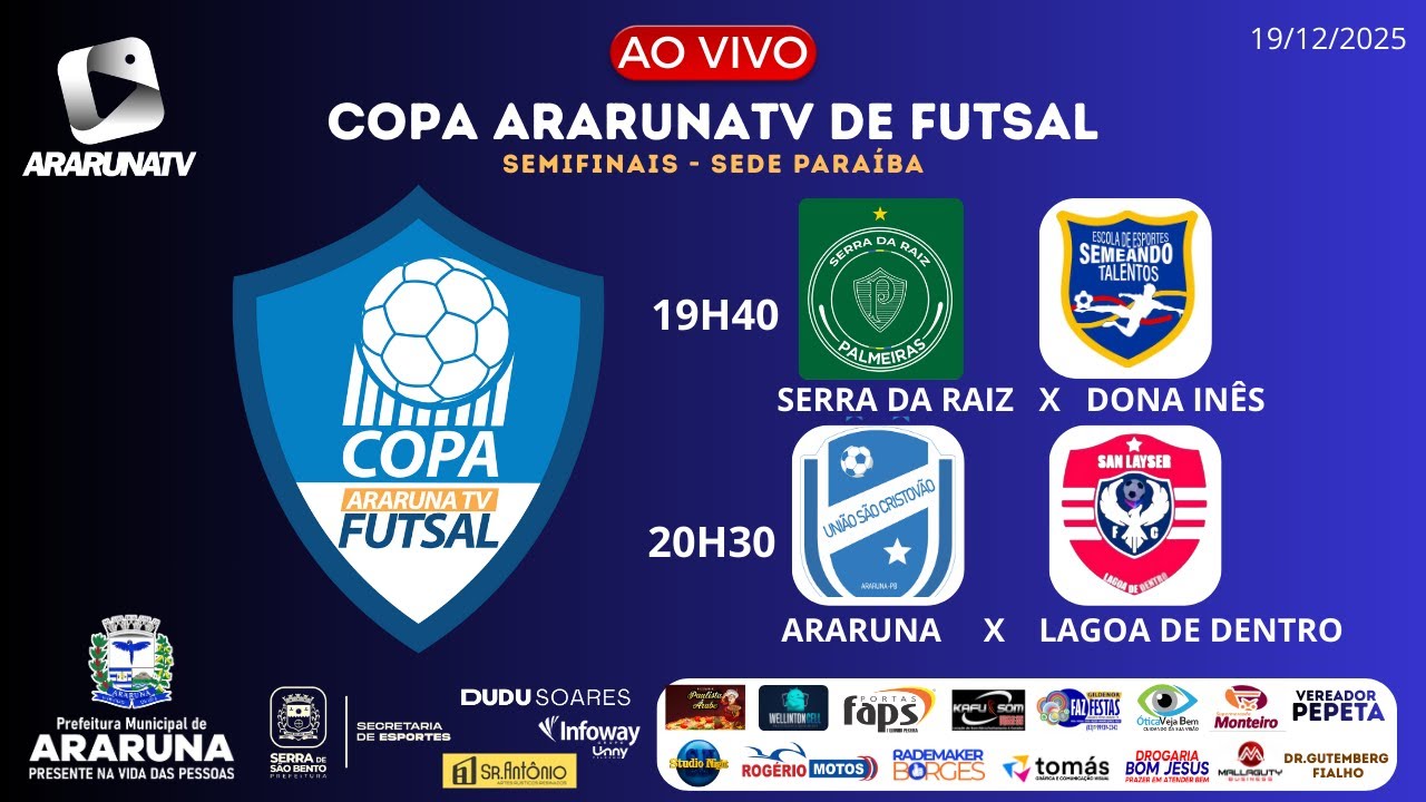 COPA ARARUNATV DE FUTSAL - Palmeiras X Semeando | USC Futsal X San Layser | SEMIFINAIS - Sede PB
