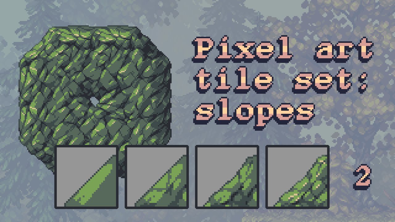 Pixel art tile set workflow part 2: slope tiles