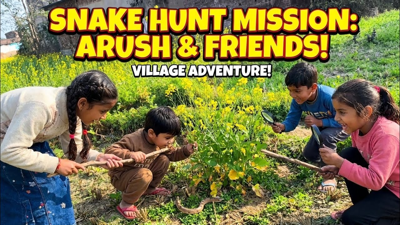 SNAKE HUNT MISSION! 🐍 Arush & Friends Village Adventure