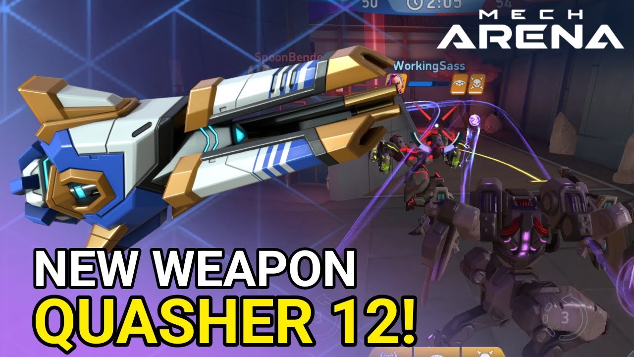 New Weapon Quasher 12! Redd - Mech Arena Gameplay