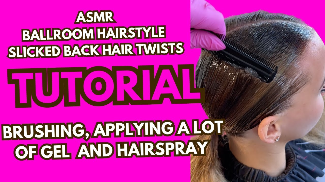 ASMR Ballroom Hairstyle Full Tutorial | I watched it on X2 Speed | Slicked Back Hair | Hair Twists