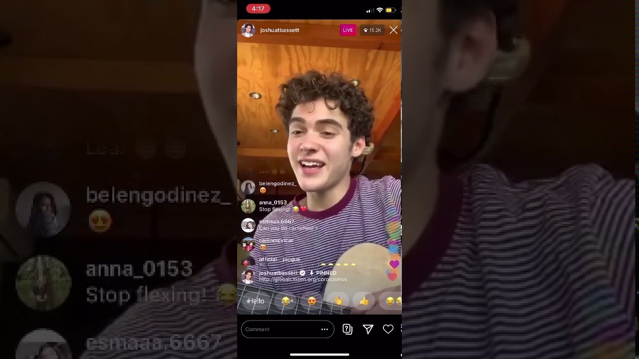 Joshua Bassett’s Live on Instagram (4/03/20)